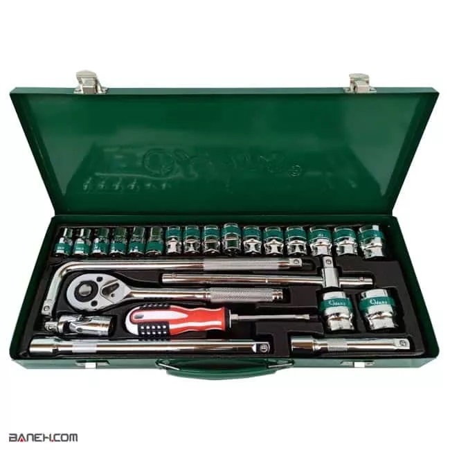 جعبه بکس 25 پارچه هانس HANS SOKET WRENCH 25 PCS