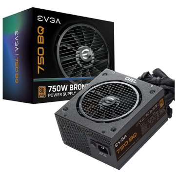 پاور و منبع تغذیه کامپیوتر نیمه ماژولار 750 وات مدل EVGA ‎110-BQ-0750-V3