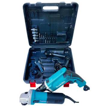 پک کامل مینی فرز و دریل چکشی ماکیتا Makita HP1630 9555HN