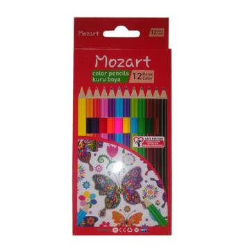 بسته مداد رنگی 12 عددی موزارت Mozart Pencil colorful 12 Color 