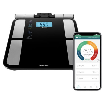 ترازوی دیجیتال سنکور بلوتوثی Sencor SBS 8800BK Digital Body Scale 