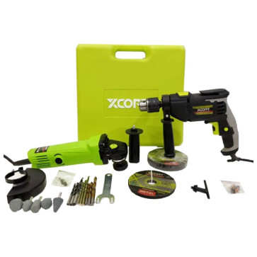عکس پک دو قلو دریل چکشی و مینی فرز ایکس کورت XZJ04-13 XSM07-115 تصاویر