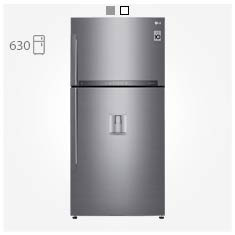 یخچال فریزر بالا پایین ال جی 852 ا ۶۳۰ لیتر GRM-852 سفید نقره
