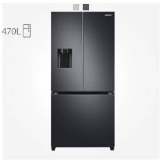  یخچال فریزر فرنچ RF49 سامسونگ 470 لیتر سه درب یخساز دودی نقره ای