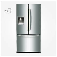 یخچال فریزر فرنچ ساید بای ساید سامسونگ RF67 سه درب فرانسوی 28 فوت