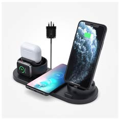 دستگاه شارژر بی سیم اکلو شارژر سریع وایرلس چند منظوره 6 در 1 ‎AccLoo U5076-W