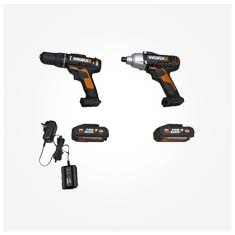  دریل شارژی چکشی و پیچ بند تقه ای ورکس Worx WX386.9 wx291.9 drill and wedge screw 