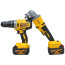 ست و پک دوقلو دریل و فرز براشلس دیوالت dewalt