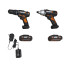 عکس دریل شارژی چکشی و پیچ بند تقه ای ورکس Worx WX386.9 wx291.9 drill and wedge screw تصویر