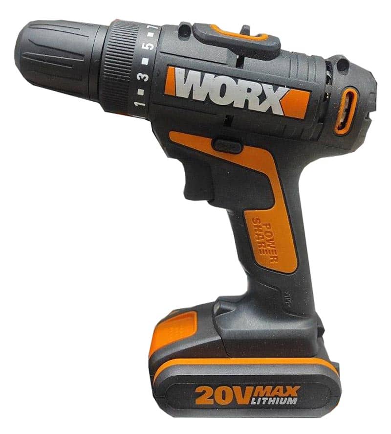 خرید دریل شارژی ورکس 20 ولت WORX POWER SHARE 20V WX101.4 