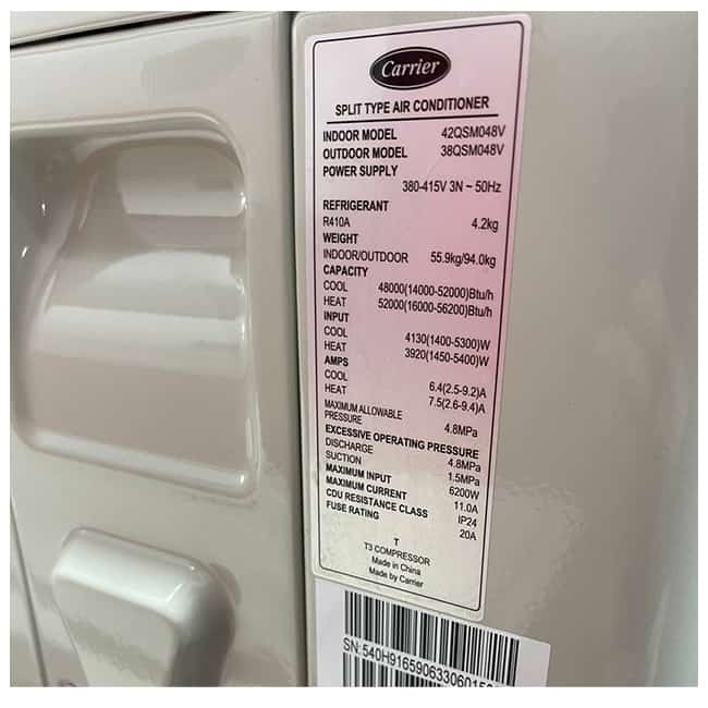 داکت اسپلیت 60000 کریر اینورتر 42QSM060V T3 3 42qsm060v 38qsm060v carrier 6 داکت اسپلیت 60000 کریر اینورتر 42QSM060V T3