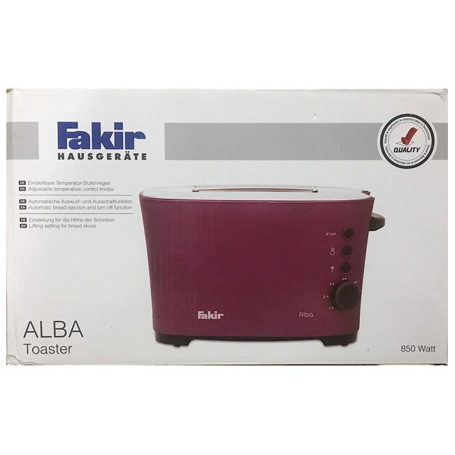 توستر نان فکر آلبا 850 وات Fakir Alba Toaster 3 alba 6 توستر نان فکر آلبا 850 وات Fakir Alba Toaster