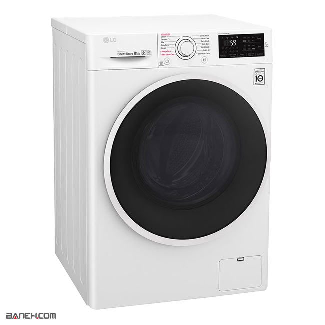 f4j6tnp8s 2 ماشین لباسشویی ال جی بخار شور دار 9 کیلو F4J6VY2W LG Washing Machine