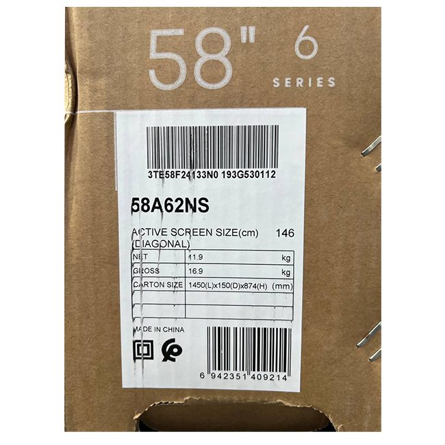 تلویزیون هایسنس 58A62NS
