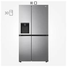 lg gcl 287gvl 22 یخچال ساید بای ساید ال جی 30 فوت مدل L287