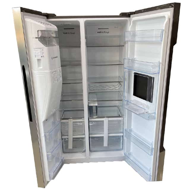 یخچال ساید بای ساید 30 فوت هایسنس RS6 96N4BGUنقره ای 3 rs696n4bgu 3 یخچال ساید بای ساید 30 فوت هایسنس RS6 96N4BGUنقره ای