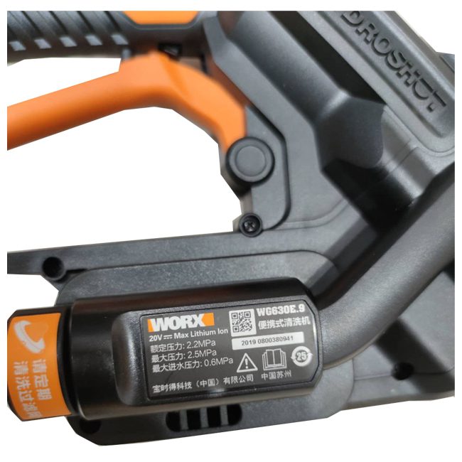 سمپاش و کارواش شارژی ورکس 50 بار براشلس جعبه کارتونی Worx WG630E.5