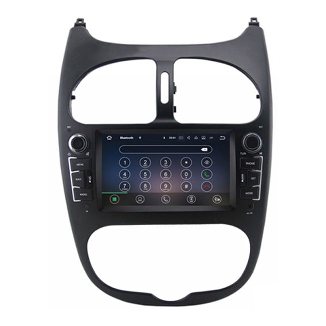 206 car multimedia android 2 مانیتور اندروید 7 اینچ ماشین و پخش فابریک خودرو پژو 206 مدل P100