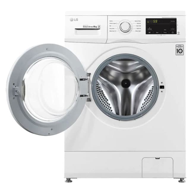 ماشین لباسشویی 8 کیلو سفید ال جی lg FH2J3TDNP0