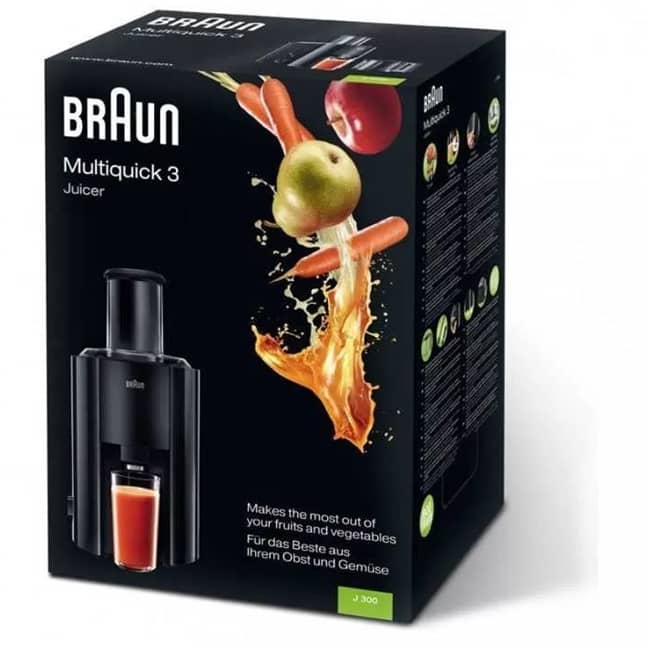 braun multiquick 3 j300 bk 7 1 آبمیوه گیری براون 2 سرعته 800 وات Braun Multiquick 3 J 300 BK