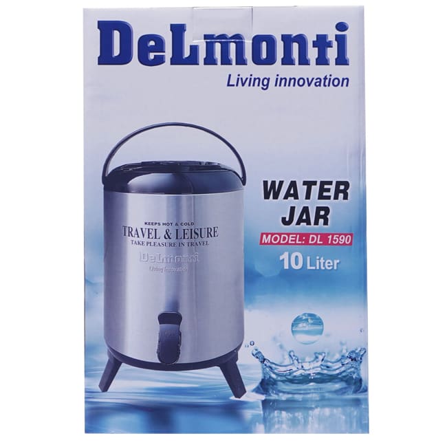 delmonti dl1590 1 کلمن آب 10 لیتری دلمونتی استیل Delmonti DL1590 Water Jar