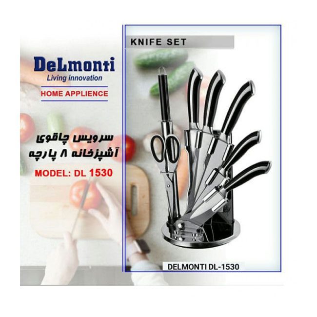 ست چاقو آشپزخانه 8 پارچه دلمونتی Delmonti Knife DL1530 3 dl1530 1 3 ست چاقو آشپزخانه 8 پارچه دلمونتی Delmonti Knife DL1530
