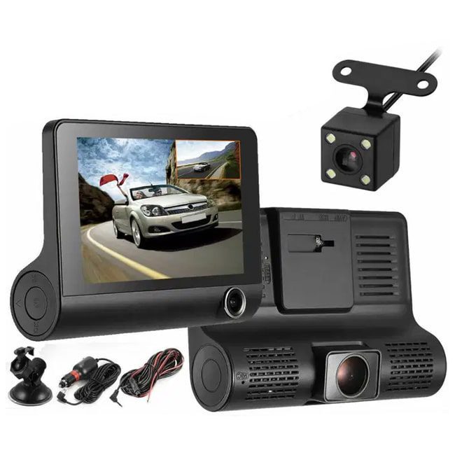 دوربین سه لنز داخل خودرو 4 اینچ Lens Car DVR Camera WDR