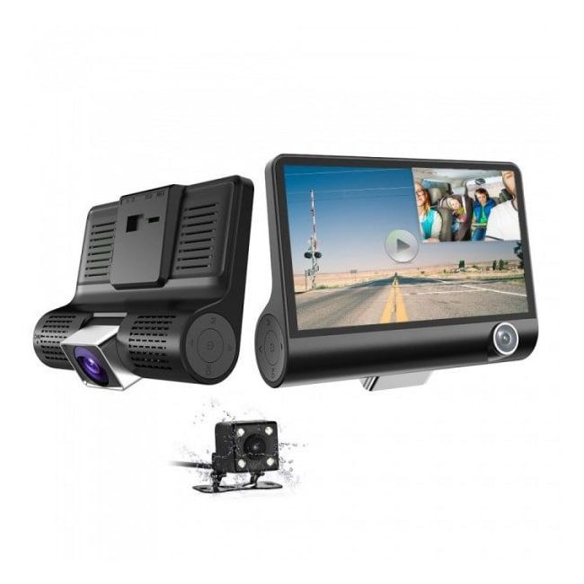 دوربین سه لنز داخل خودرو 4 اینچ Lens Car DVR Camera WDR