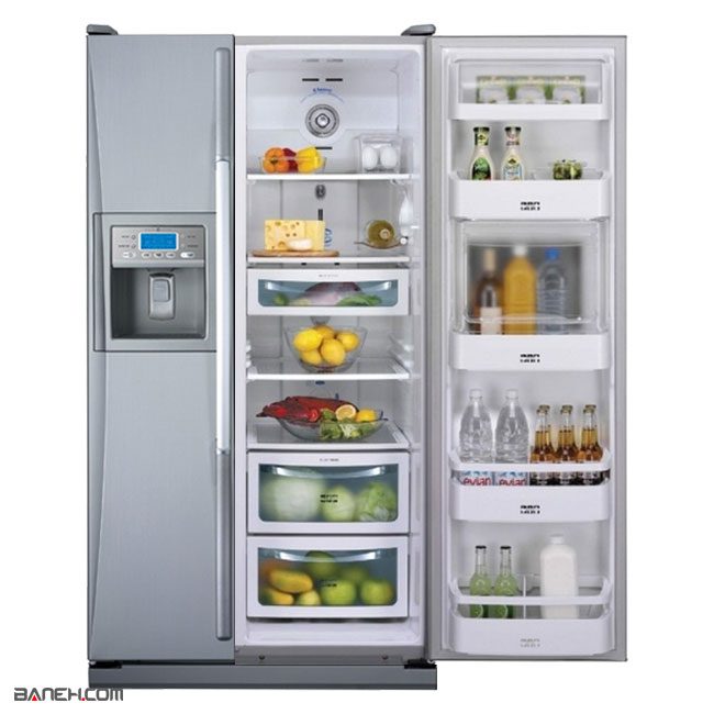 frs 2411 8 یخچال ساید بای ساید دوو 30 فوت DAEWOO SIDE BY SIDE FRS-2411