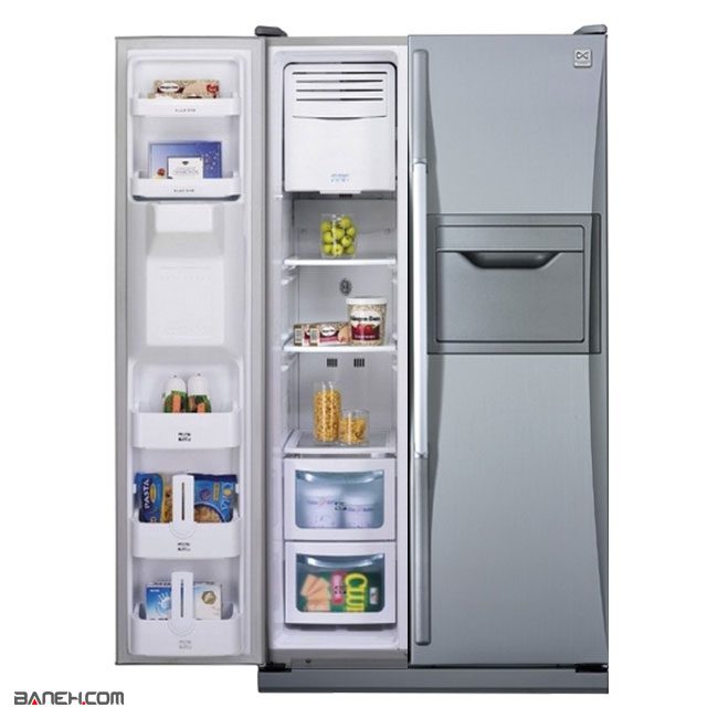 frs 2411 9 یخچال ساید بای ساید دوو 30 فوت DAEWOO SIDE BY SIDE FRS-2411