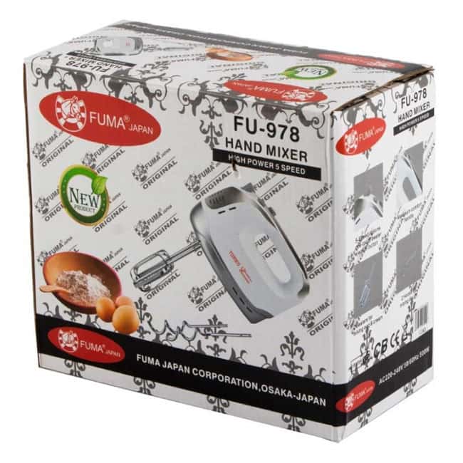 fuma fu 978 6 همزن برقی دستی استیل فوما 550 وات Fuma Hand Mixer FU-978