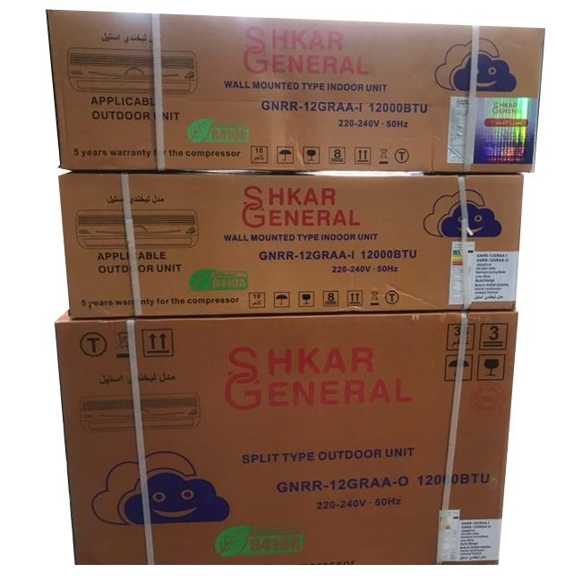 کولر گازی دیواری جنرال شکار 18000 مدل لبخندی استیل GNRR-18GRAA-I T3