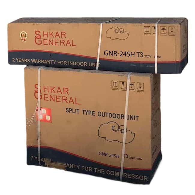 gnr 36sh 14 کولر گازی 24000 جنرال شکار T3 گاز R22 دیواری GNR-24SH