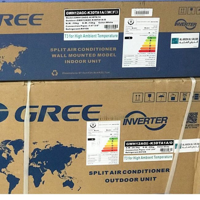 gree gwh12agc k3dta1ai gwh12age k3dta1ao 1 کولرگازی گری اینورتر 12000 سرد و گرم GWH12AGC-K3DTA1A WIFI T3