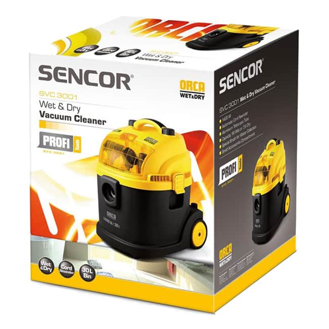 sencor svc3001 4 جاروبرقی سطلی آب و خاک سنکور 250 وات SENCOR SVC3001