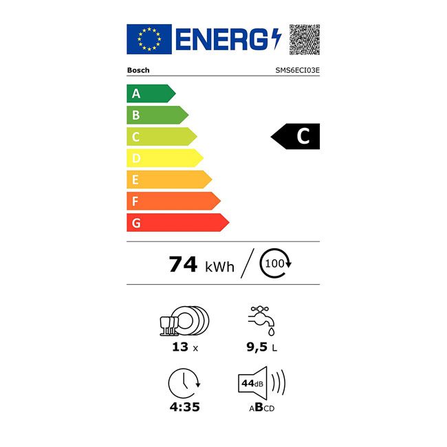 sms6eci03e 6 ماشین ظرفشویی بوش 13 نفره سری 6 Bosch Dishwasher SMS6ECI03E