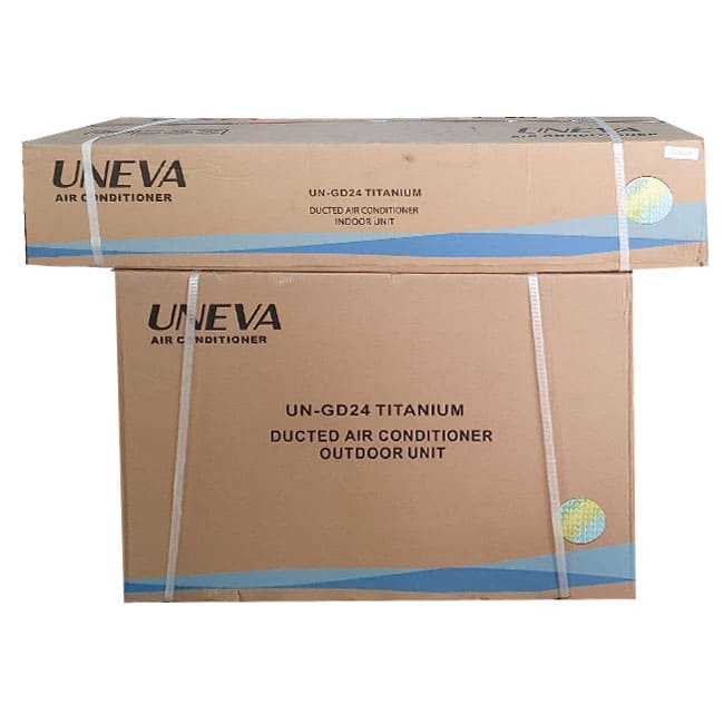 un gd24 3 کولر گازی داکت اسپلیت اینورتر 24000 یونیوا UNEVA UN-GD24 Titanium