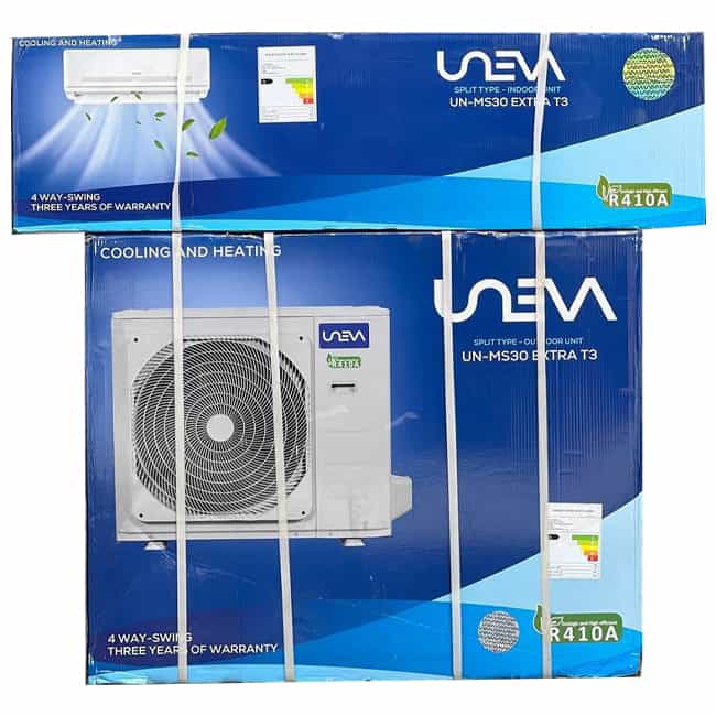 un کولر گازی 30000 یونیوا سری الترا گاز R410 دیواری UN-MS30 ULTRA Uneva T3
