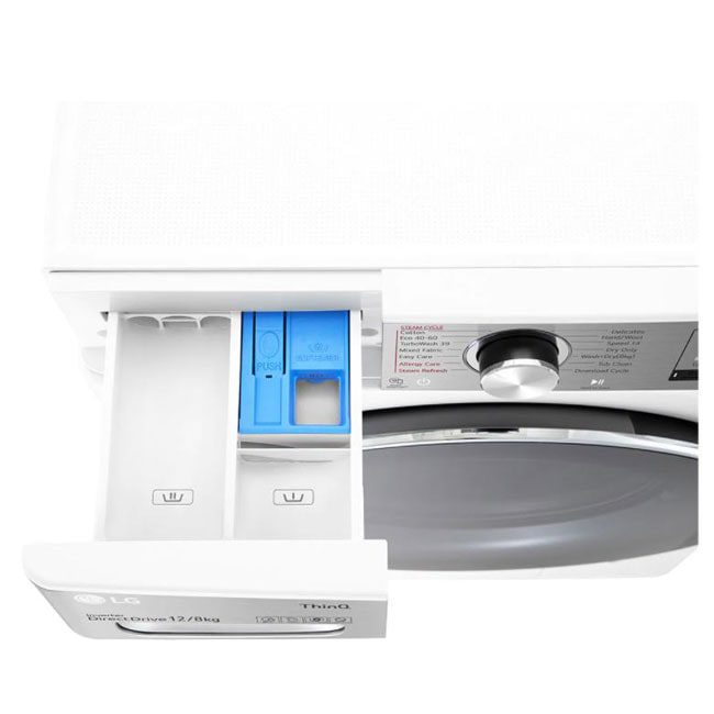 لباسشویی 12 کیلویی و 8 کیلو خشک کن ال جی LG WDV1260BRP