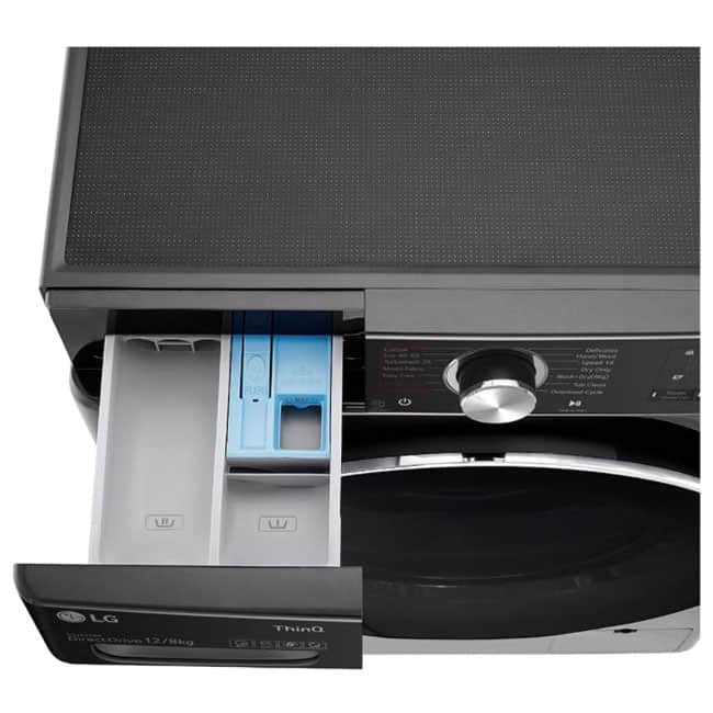 wdv1260brp 8 لباسشویی 12 کیلویی و 8 کیلو خشک کن ال جی LG WDV1260BRP