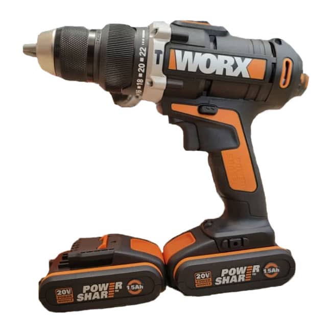دریل شارژی چکش دار 20 ولت ورکس 1800 دور در دقیقه Worx wx372