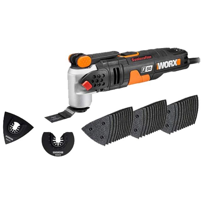 دستگاه فرز همه کاره 250 وات ورکس صفحه برش دار WX681 F50 Worx 4 دستگاه فرز همه کاره 250 وات ورکس صفحه برش دار WX681 F50 Worx