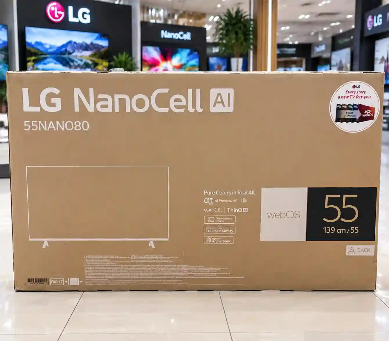 کارتن تلویزیون ال جی 55NANO80T
