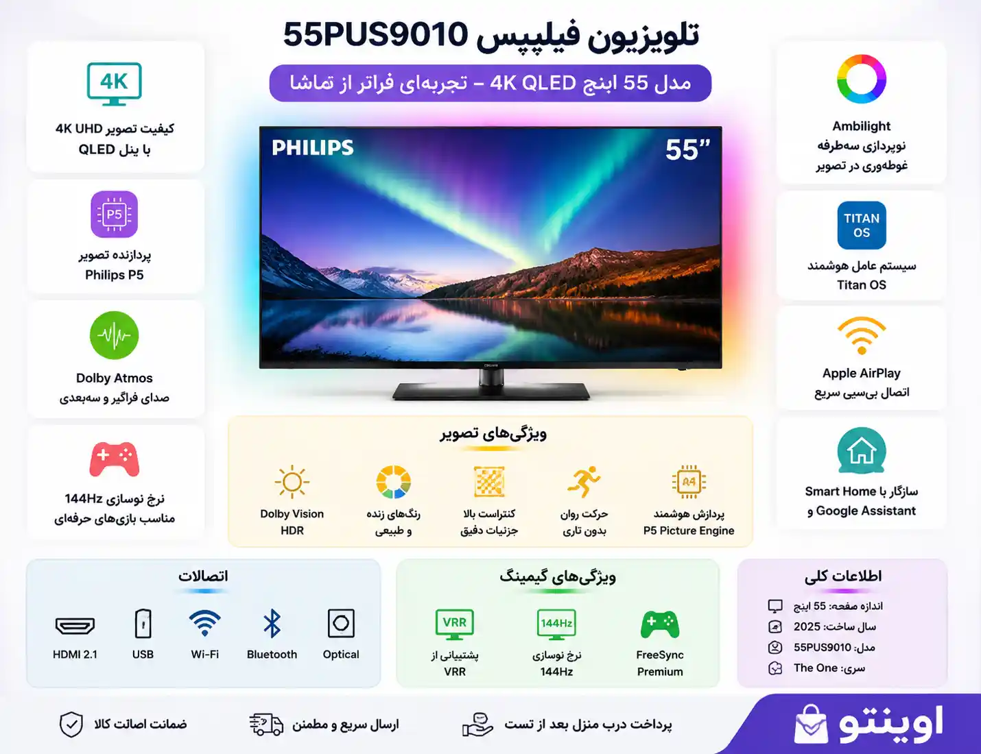 تلویزیون فیلیپس 55PUS9010 3 55PUS9010