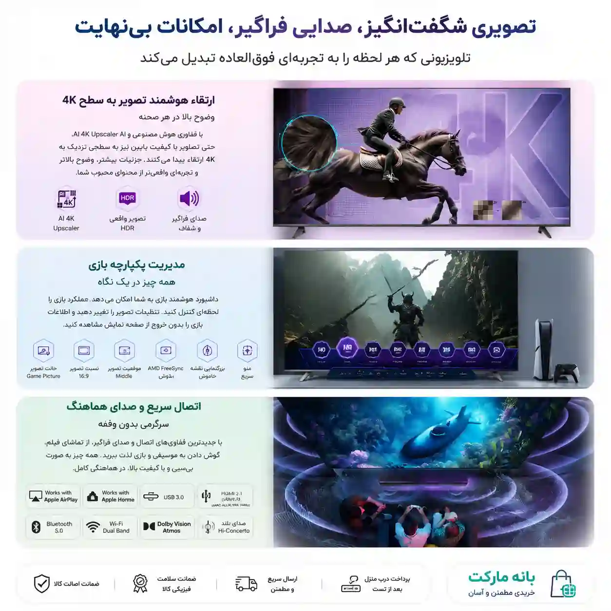 تلویزیون هایسنس 55Q7Q 5 تلویزیون 55Q7Q