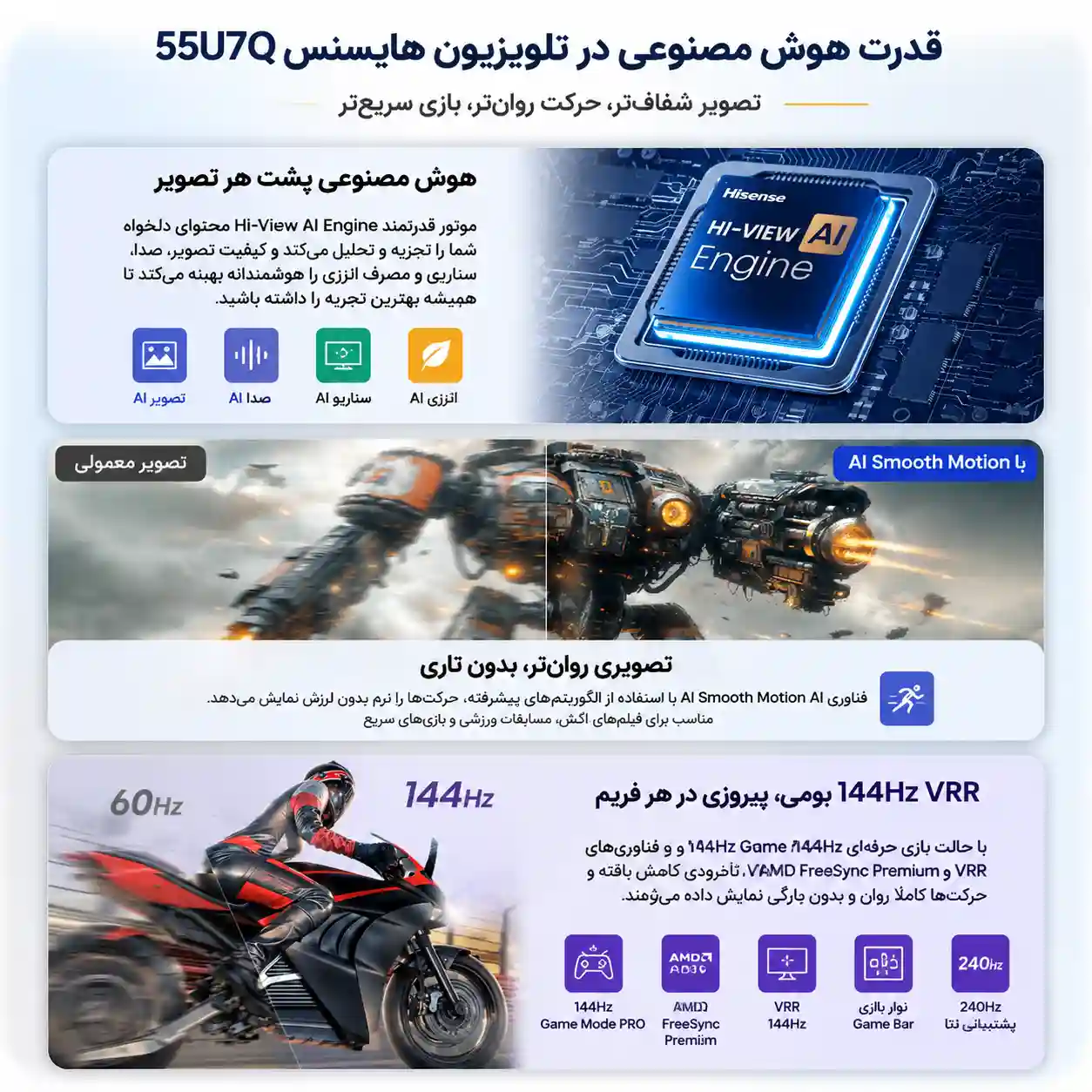 تلویزیون هایسنس 55U7Q 6 تلویزیون هایسنس 55U7Q