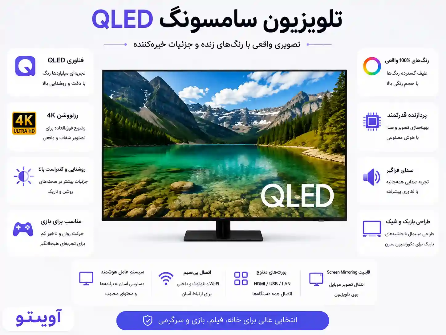 خرید تلویزیون سامسونگ 55Q70D