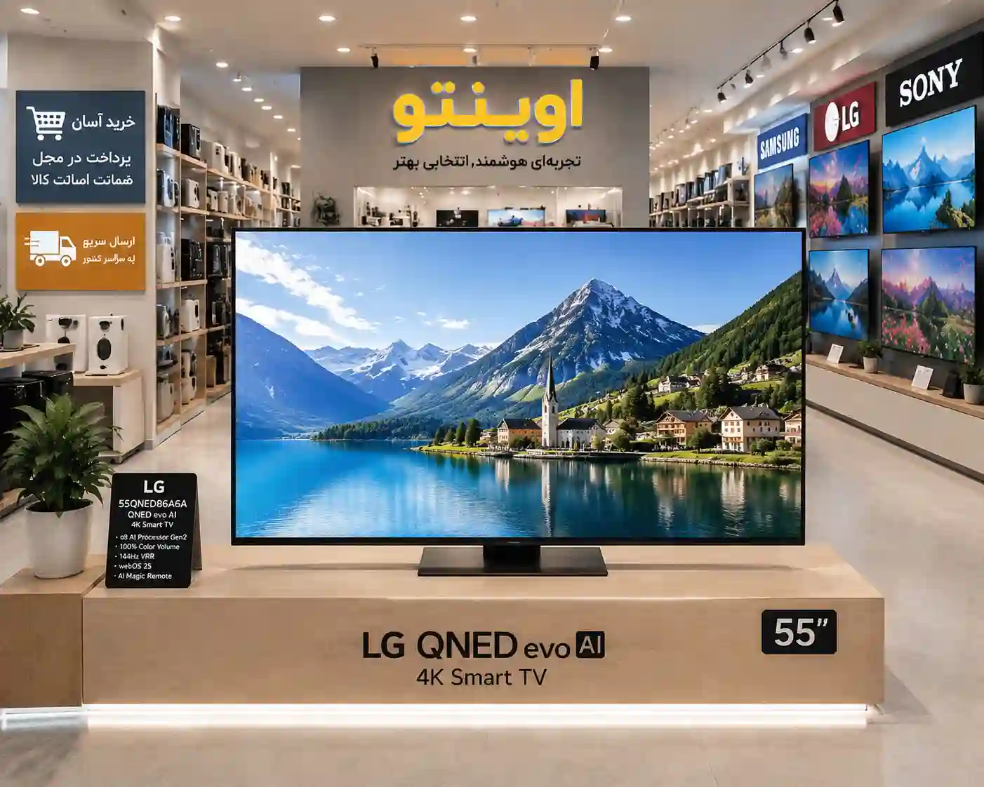 55qned86.4 تلویزیون ال جی 55QNED86A