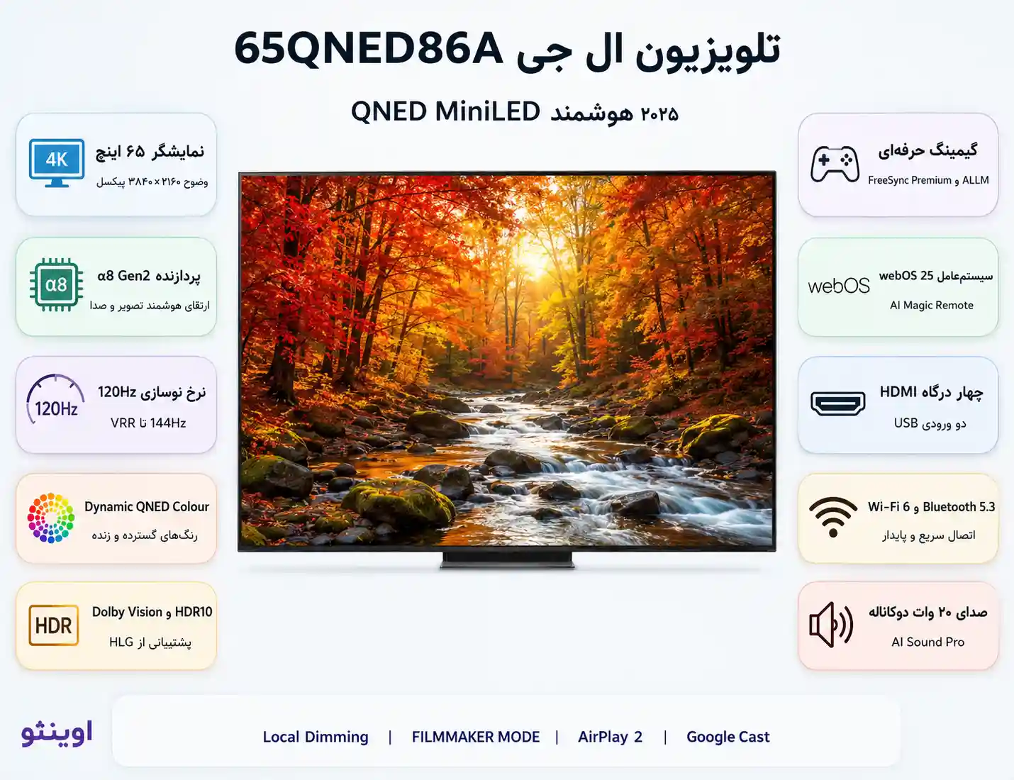 قیمت تلویزیون ال جی 65QNED86A