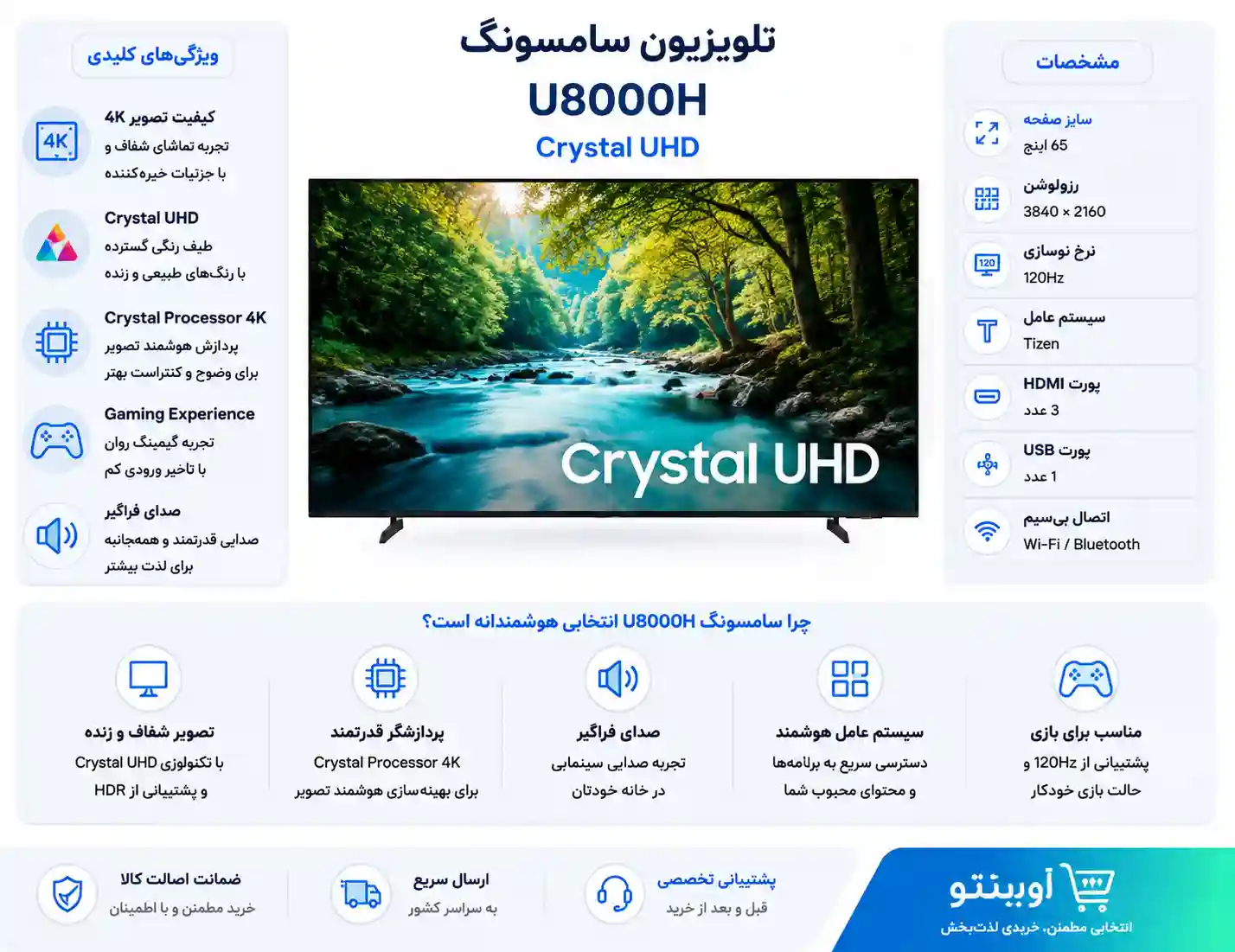 تلویزیون سامسونگ 65U8000H